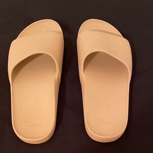 Archies Women's Tan Arch Support Slide Sandals